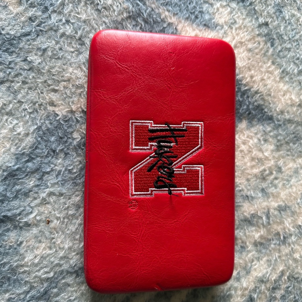 Nebraska Red Leather Wallet